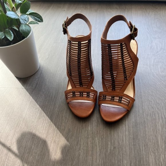 Vince Camuto Brown Strappy Sandals - Picture 2 of 11